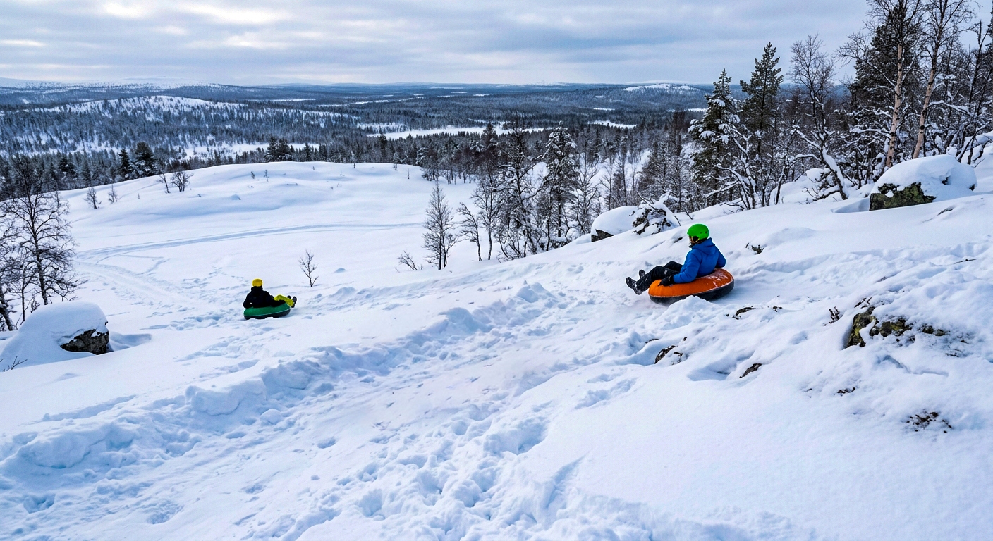 Snowtubing & Snowmobile Sled Tour & Moose Sausages Lunch