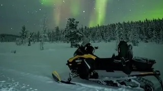 Northern Lights snowmobile